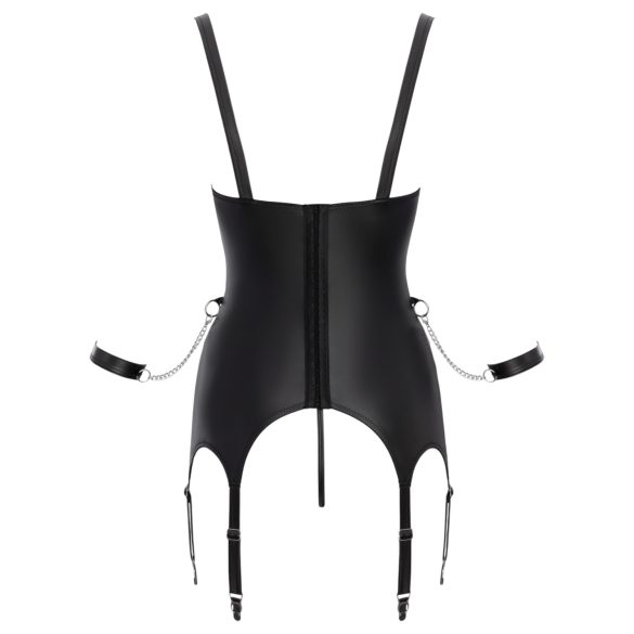 Cottelli - set de bondage con sujetador abierto - negro