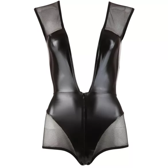 Cottelli - body de red brillante - negro - M