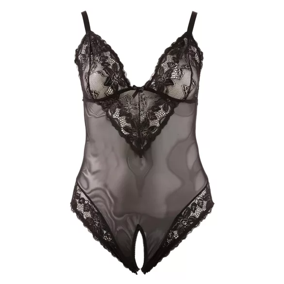 Cottelli Plus Size - body de encaje - talla grande - negro - XXXXL