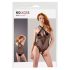 NO:XQSE - Body de red con cuello halter floral - negro (Tallas S-L)