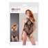 NO:XQSE - Body de red con cuello halter floral - negro (Tallas S-L)