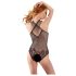 NO:XQSE - Body de red con cuello halter floral - negro (Tallas S-L)