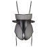 Cottelli Bondage - body brillante con esposas (negro) - L