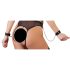 Cottelli Bondage - body abierto con correas y cadenas (negro) - XL