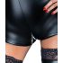 Noir - ajustado body brillante negro de mangas largas - XL