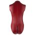 Cottelli Fiesta - Body sin mangas brillante con cremallera (rojo) - M