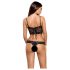 Obsessive Alluria - body de encaje floral (negro)