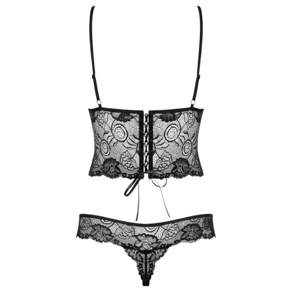 Obsessive - body de encaje floral - negro