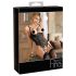 Abierta Fina - Body abierto con encaje y tiras (negro) - 80B/M
