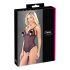 Cottelli - Body abierto negro encaje con perlas