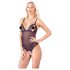 Cottelli - Body abierto negro encaje con perlas