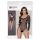 NO:XQSE - body de malla brillante con manga larga - negro (Tallas S-L)