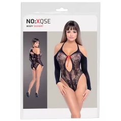 NO:XQSE - body negro con lazo, de manga larga (tallas S-L)