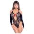 NO:XQSE - body con lazo y manga larga - negro (Tallas S-L)
