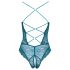 Cottelli - body de encaje abierto con cordones (verde) - XL