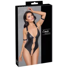   Cottelli Bondage - body abierto con anillos brillante - negro - M
