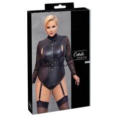 Body encaje Bondage Plus Size negro Body encaje Bondage Plus Size negro
