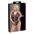 Cottelli Curves Talla Plus - body negro transparente y estampado - 95F/2XL