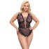 Cottelli Curves Talla Plus - body negro transparente y estampado - 95F/2XL