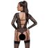 Cottelli - body transparente con tirantes (negro) - L