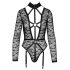 Cottelli - body transparente con tirantes (negro) - L