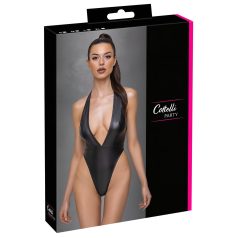 Cottelli Party - body brillante con cuello halter (negro)