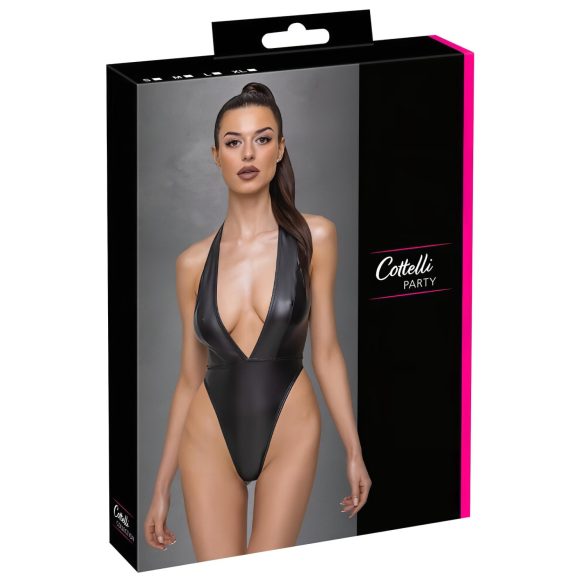/ Cottelli Party - body brillante con cuello halter (negro) - XL