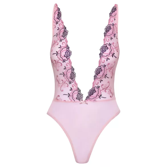 Kissable - body de encaje bordado floral - rosa