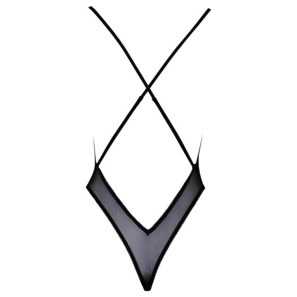 Besable - body negro con bordado rosa - L/XL