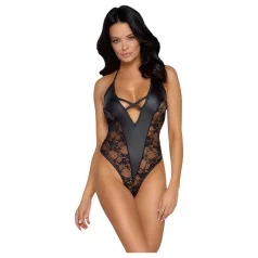 Cottelli Party - body transparente floral - negro