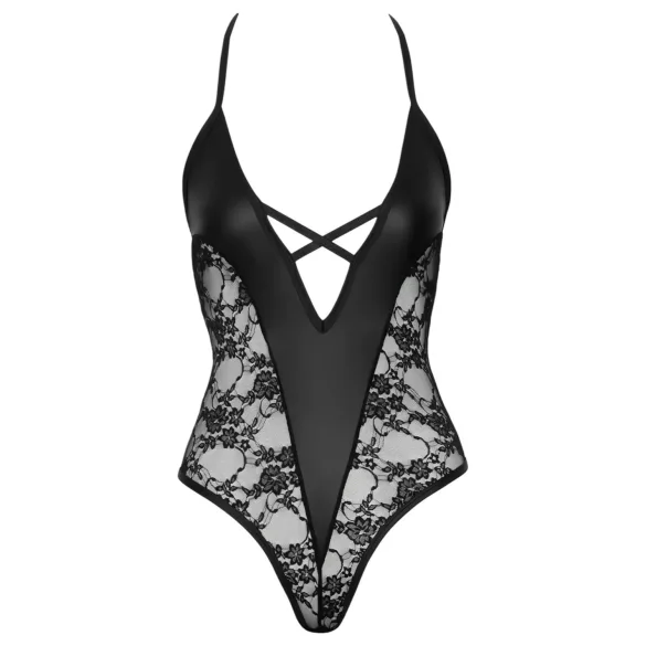 Cottelli Party - body transparente floral - negro
