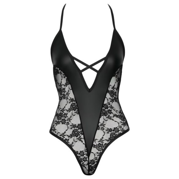 Cottelli Party - body transparente floral - negro - M