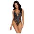Cottelli Party - body con estampado floral (negro) - XL