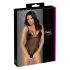 Cottelli - Body de encaje abierto bordado (negro-morado) - M