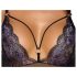 Cottelli - Body de encaje abierto bordado (negro-morado) - L
