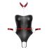 Cottelli Bondage - Body brillante y esposas para brazos (negro) - L