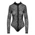 / Noir - body de manga larga con estampado de leopardo (negro) - M