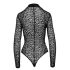 / Noir - body de manga larga con estampado de leopardo (negro) - M