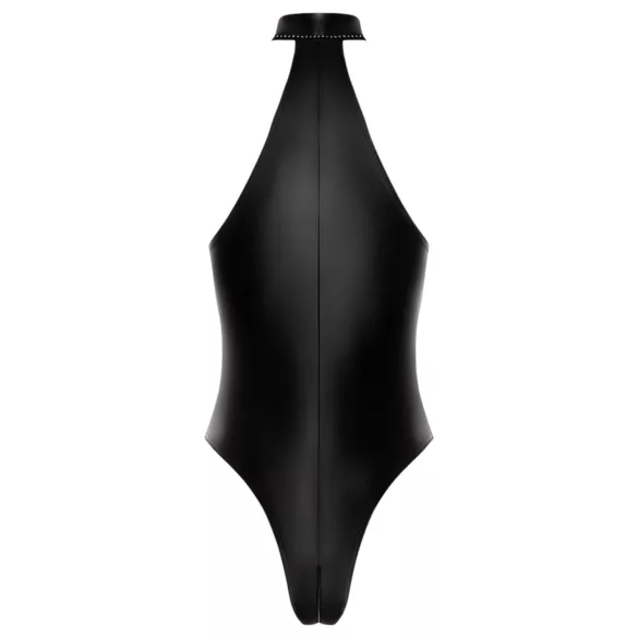 Noir - body negro brillante con tirantes al cuello - XL
