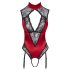 Cottelli - body de encaje con cuello halter (rojo)