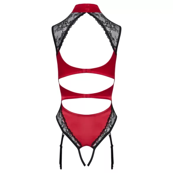 Cottelli - body de encaje con cuello halter - rojo