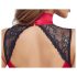 Cottelli - body de encaje con cuello halter (rojo)