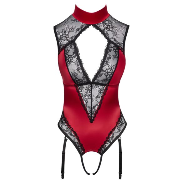 Cottelli - body de encaje con cuello halter - rojo - M