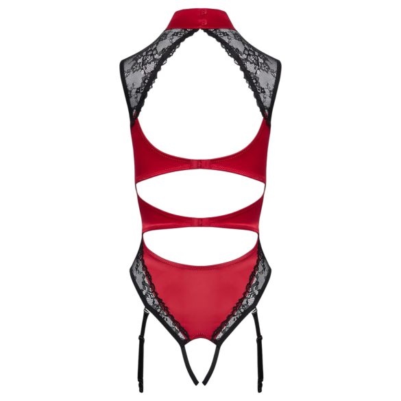 Cottelli - body de encaje con cuello halter - rojo - L