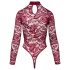 Cottelli - body transparente de encaje (rojo) - M
