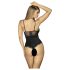 Obsessive Luvae - body transparente con busto (negro) - L/XL