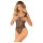 Obsessive B336 - Transparente, body de red abierto (negro) - Tallas S-L