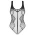 Obsessive B335 - body transparente y abierto (negro) - Tallas S-L