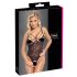 Cottelli - cuerpo de encaje abierto y transparente (negro) - M