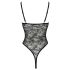 Cottelli - cuerpo de encaje abierto y transparente (negro) - L